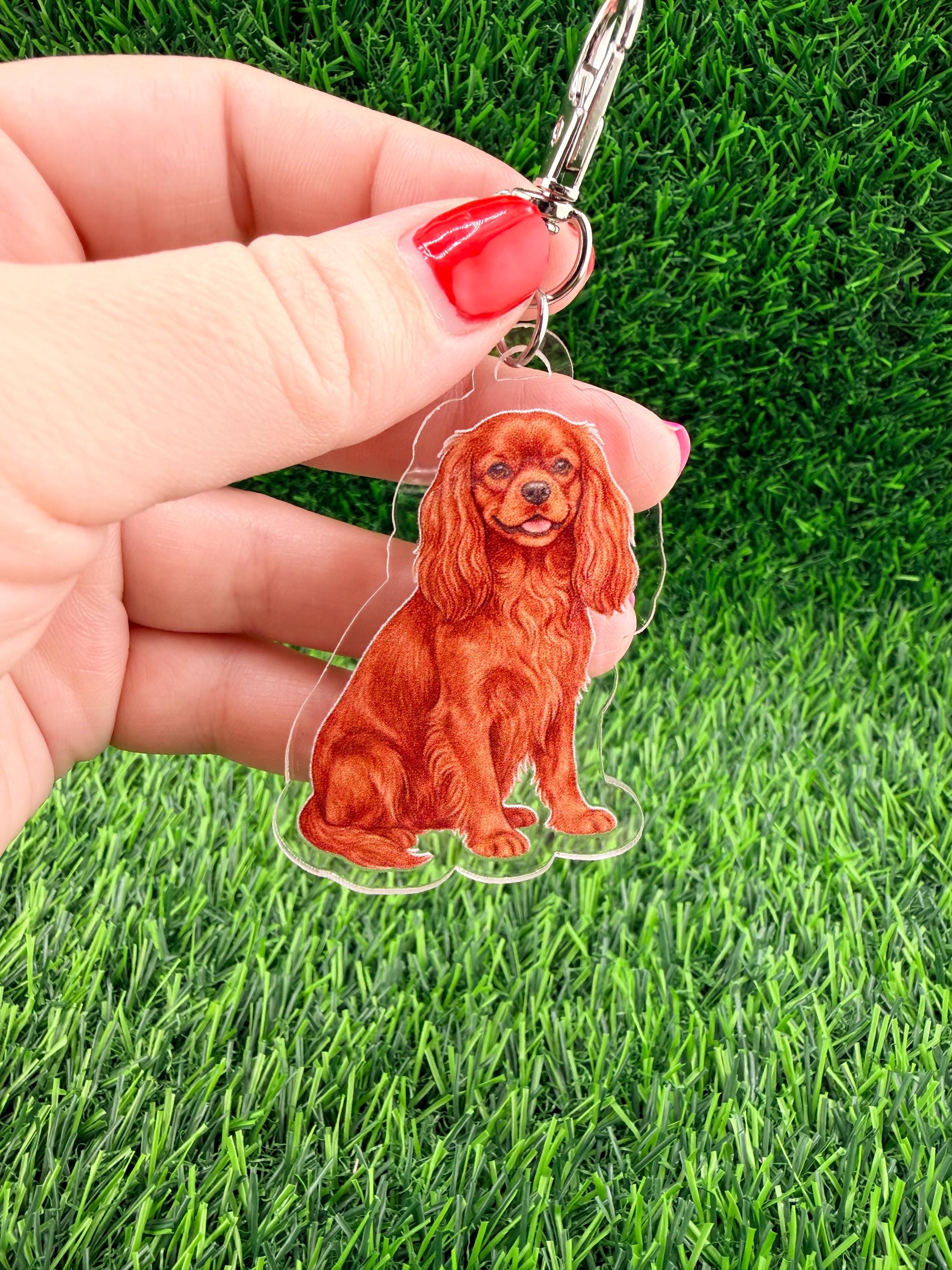 Cavalier King Charles Ruby Red Spaniel Keychain