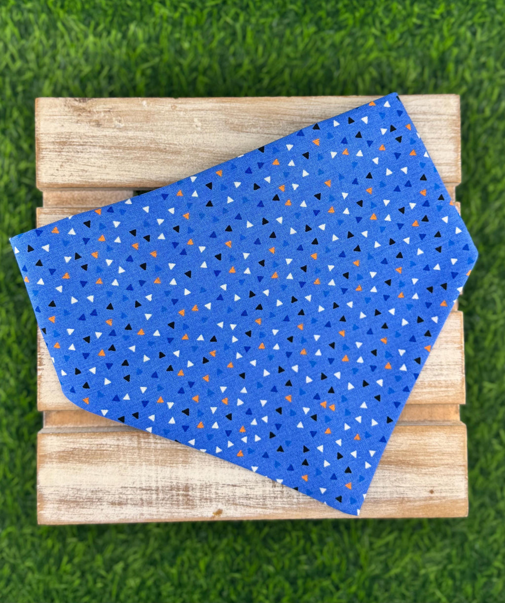 Multi-Colored Triangle Scrunchie Dog Bandana