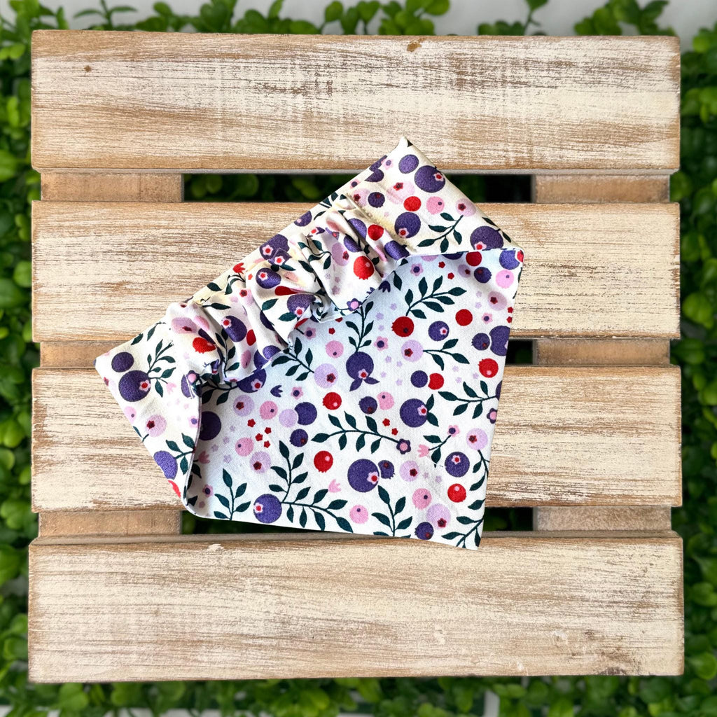 Floral Berry Scrunchie Dog Bandana