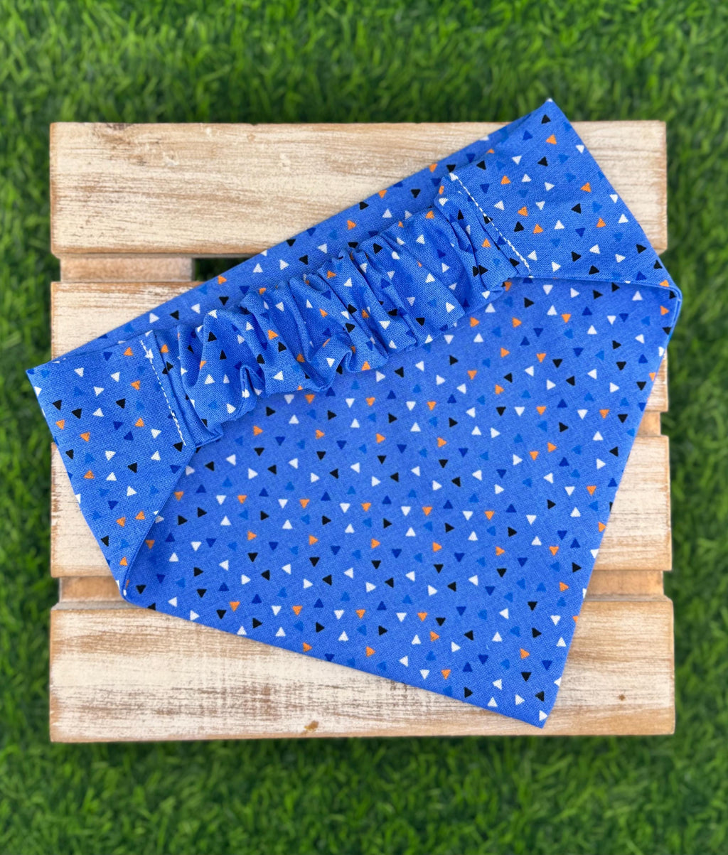 Multi-Colored Triangle Scrunchie Dog Bandana