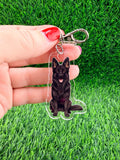 German Shepherd Black Dog Keychain