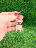 Frenchie Cream French Bulldog Keychain