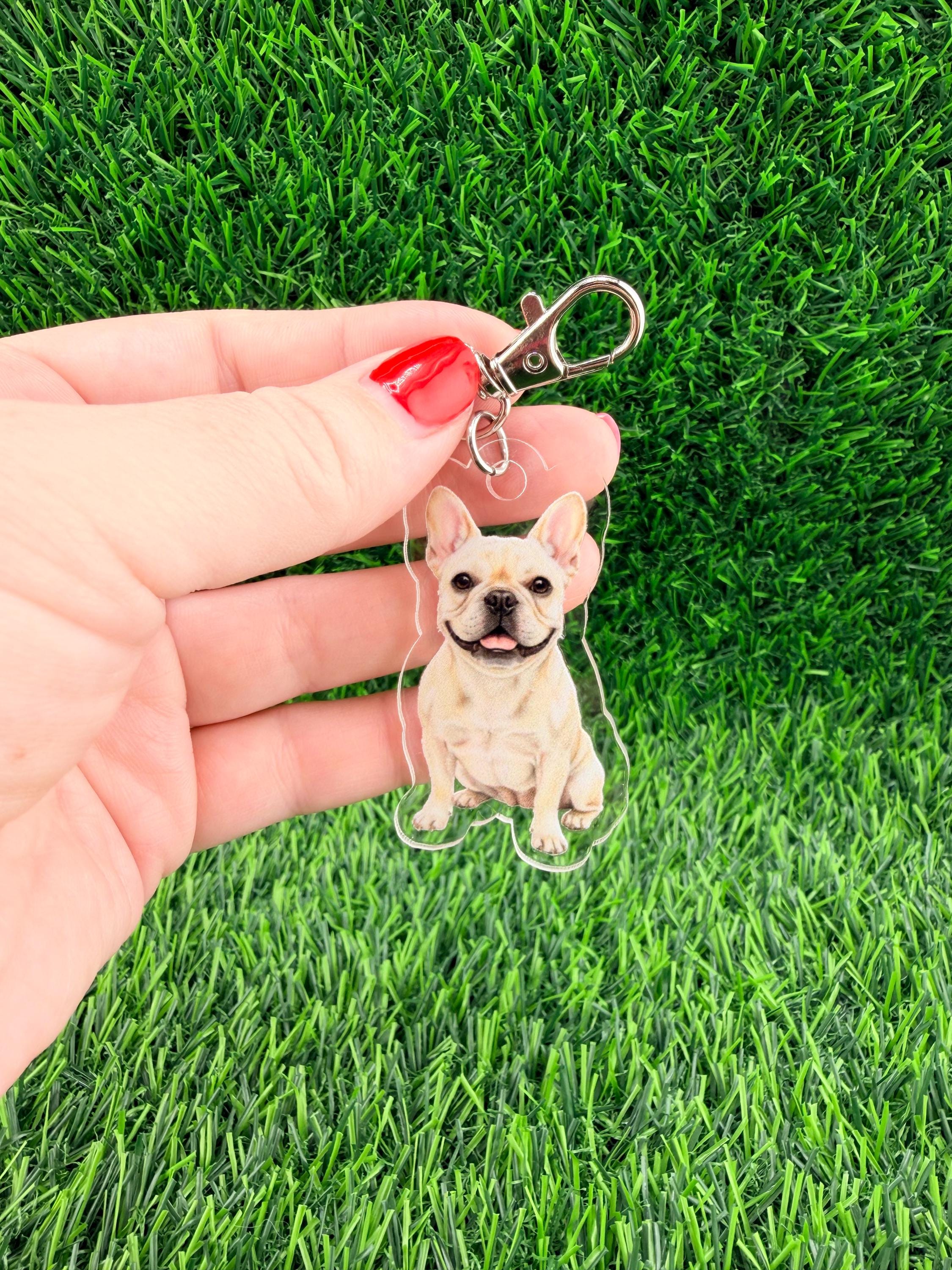 Frenchie Cream French Bulldog Keychain