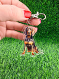 Coonhound Black and Tan Keychain