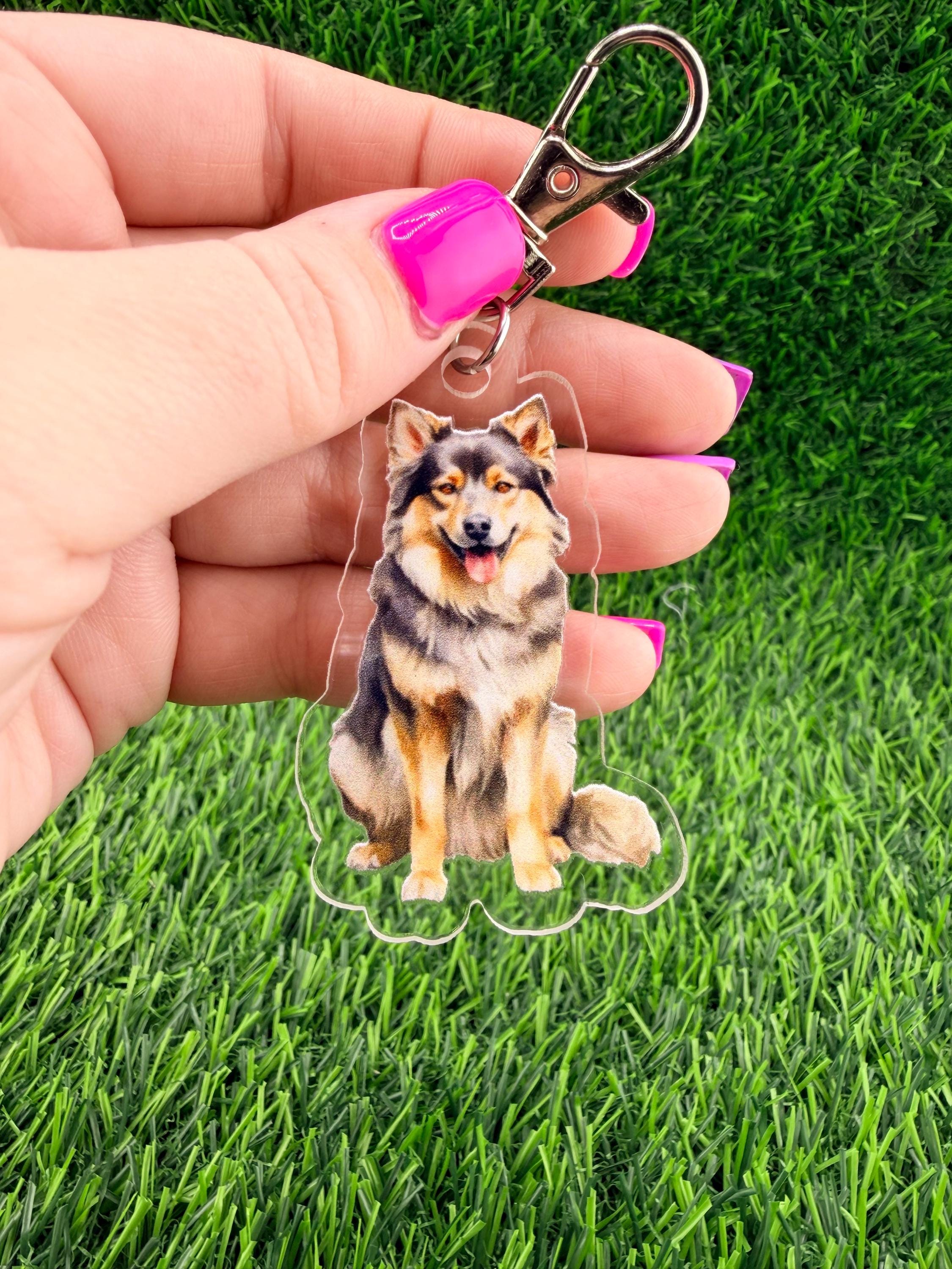 Finnish Lapphund Dog Keychain