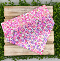 Pink and Purple Floral Scrunchie Dog Bandana