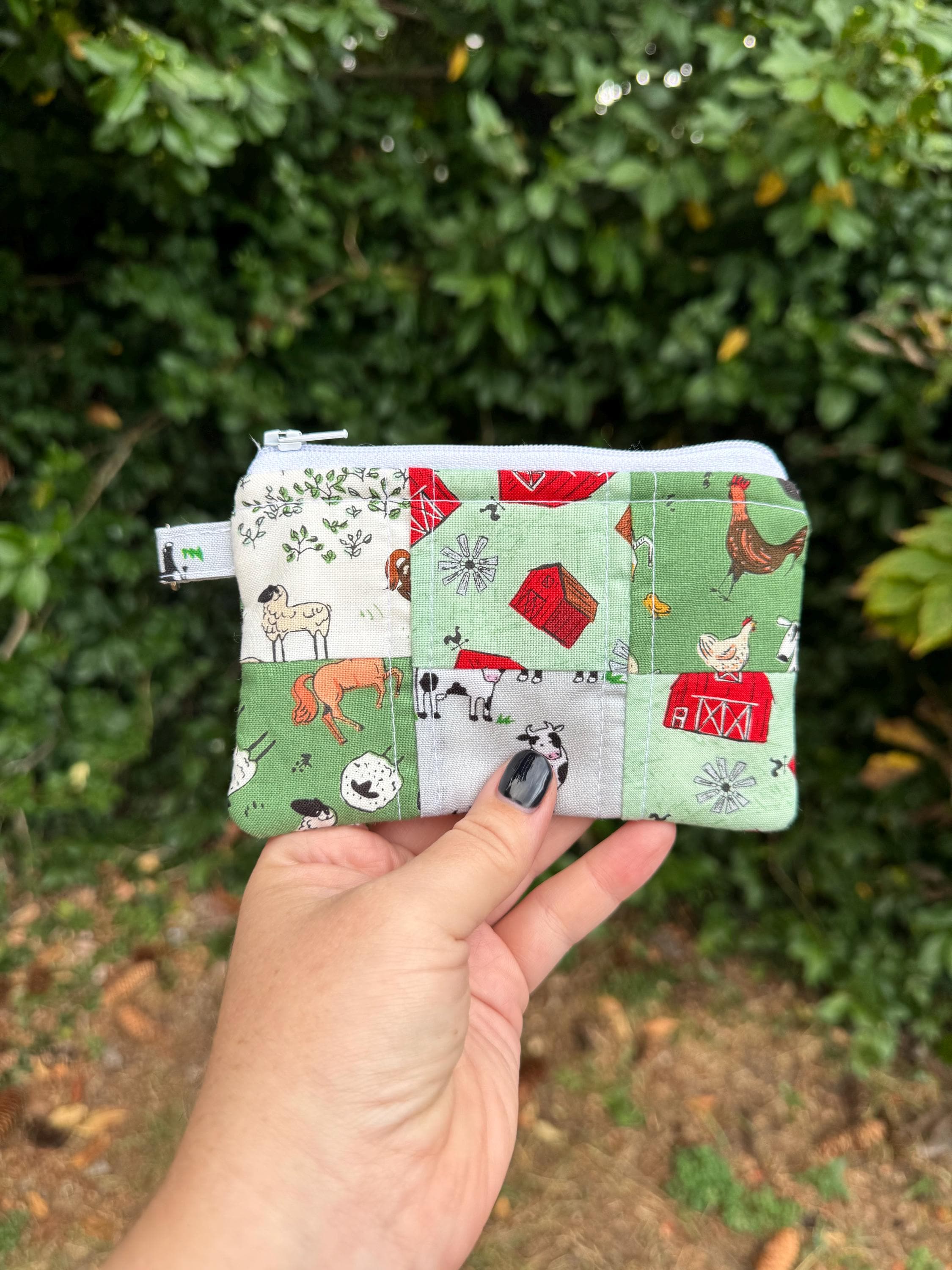 Farm Theme Patchwork Quilted Wallet
