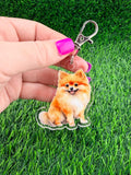 Pomeranian Dog Keychain