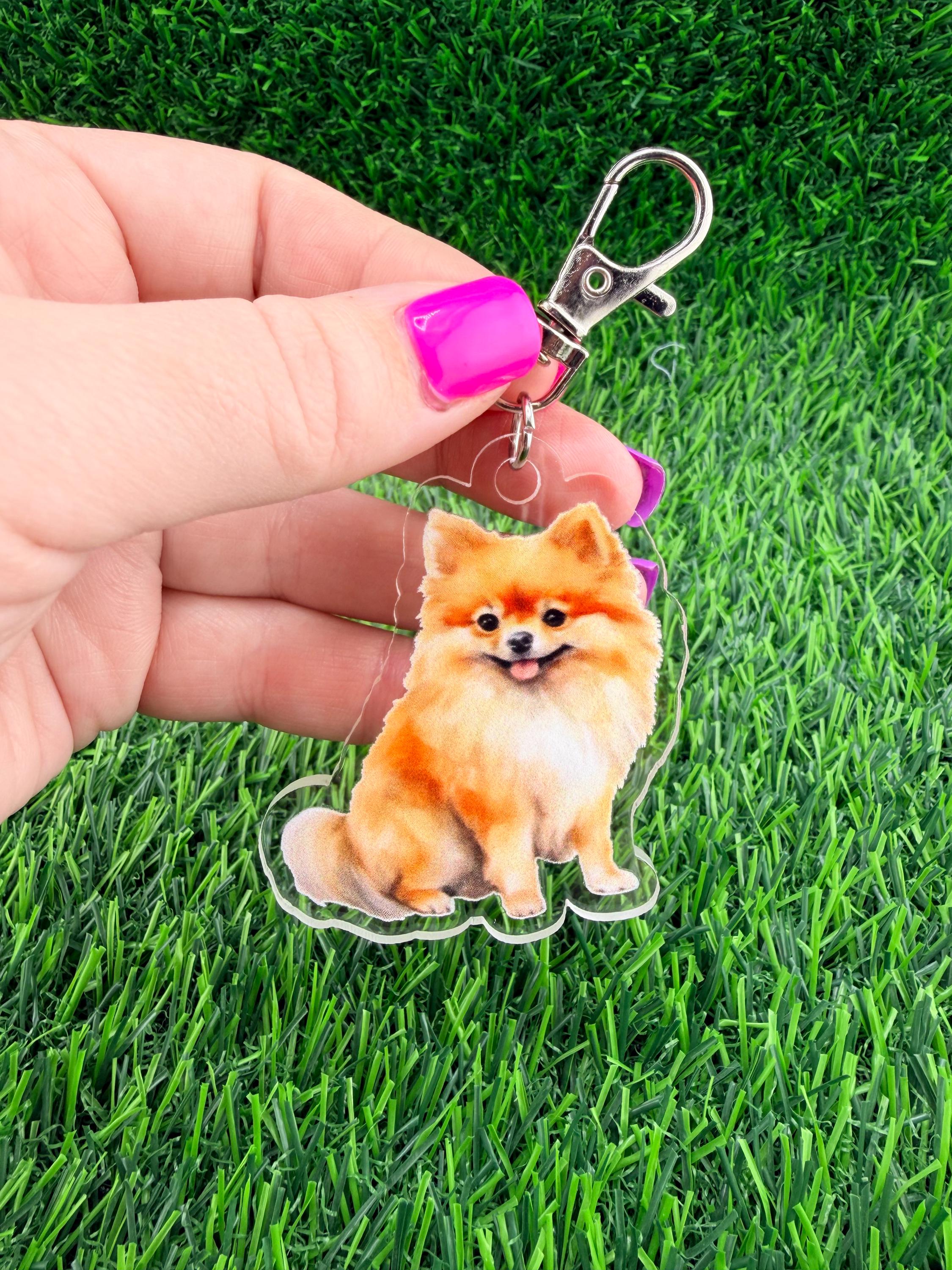 Pomeranian Dog Keychain