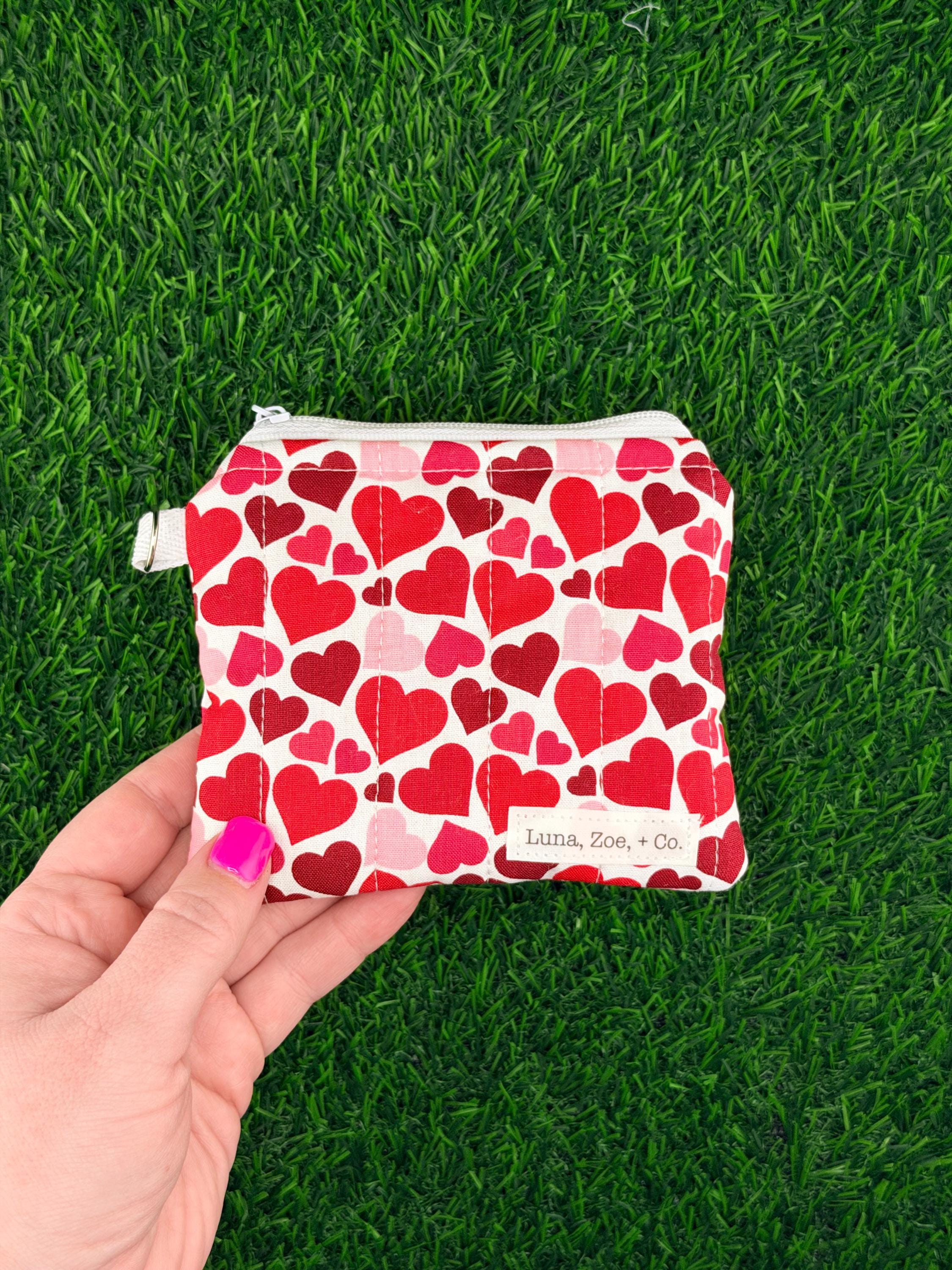 Pink and Red Hearts Quilted Wallet