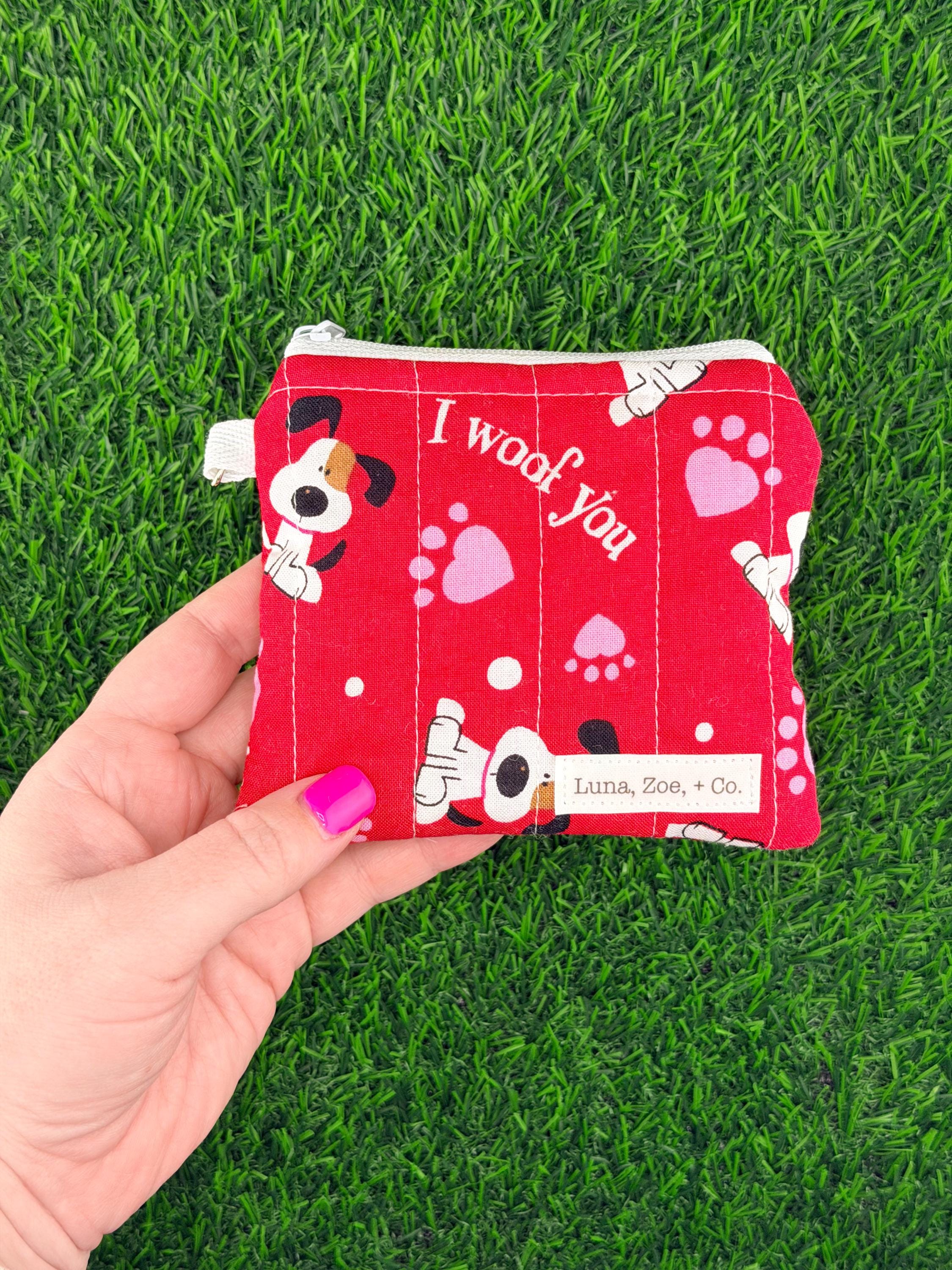 I Woof You Valentines Quilted Wallet