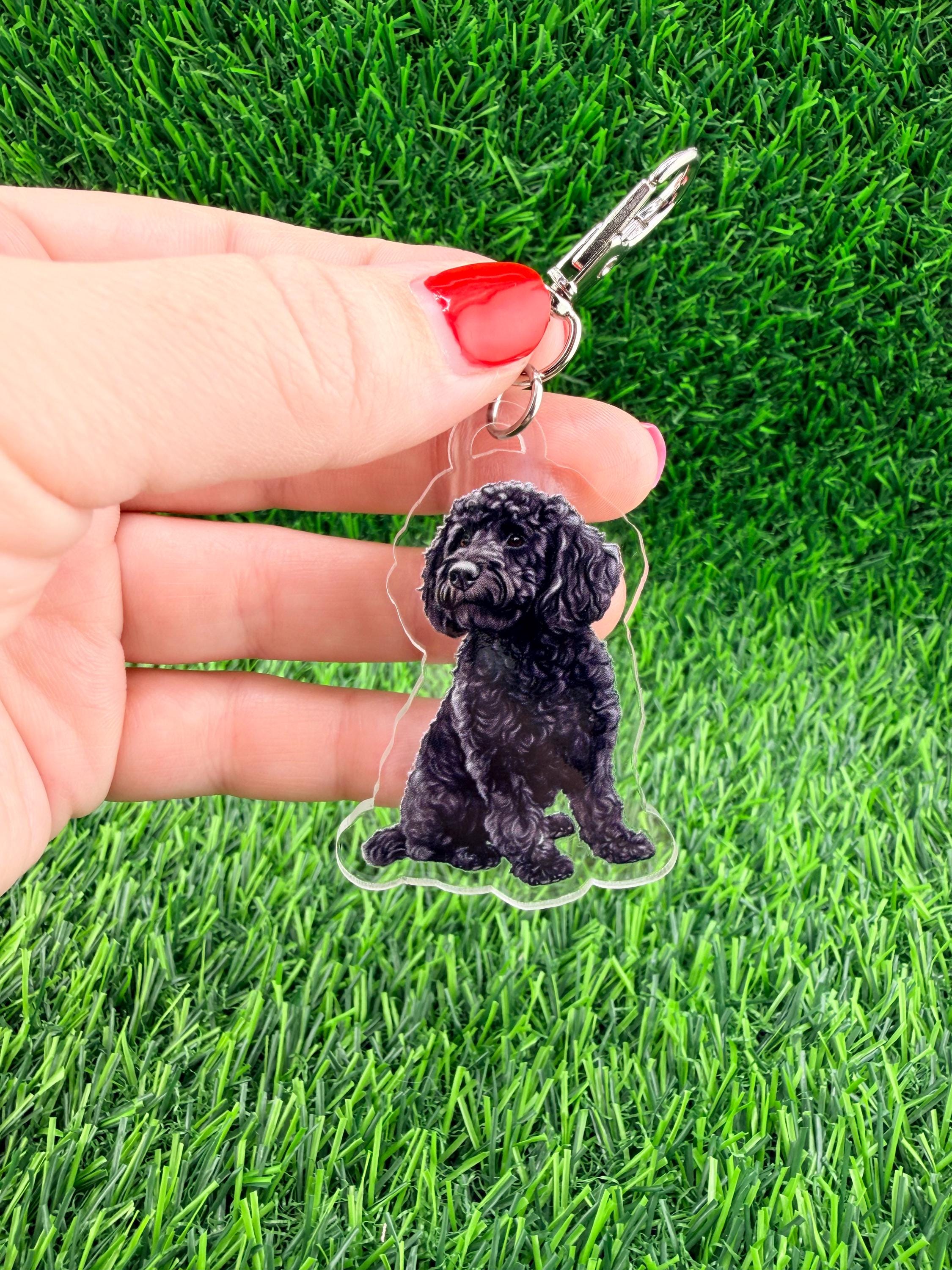 Doodle Black Dog Keychain