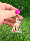 Greyhound Dog Keychain