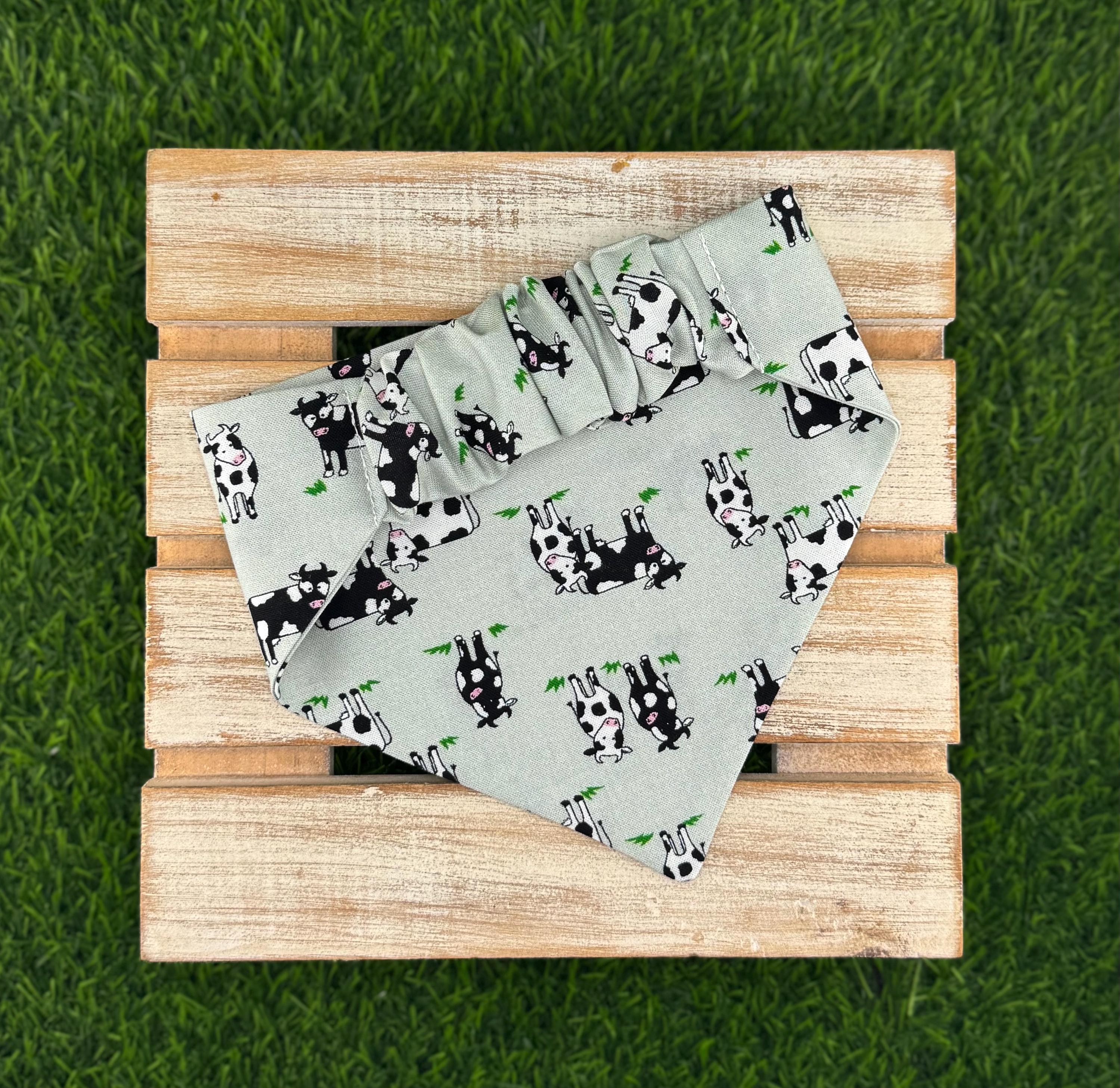 Mooo Scrunchie Dog Bandana