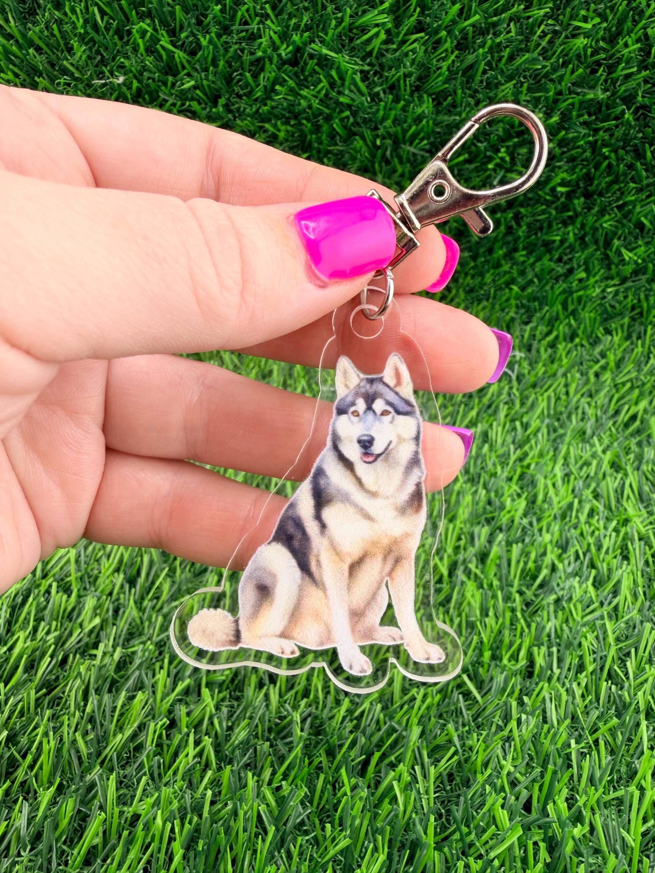 Siberian Husky Dog Keychain