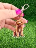 Labradoodle Dog Keychain