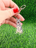 German Shepherd Blue Dog Keychain