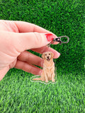 Golden Retriever Cream Dog Keychain