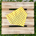 Yellow Gingham Scrunchie Dog Bandana