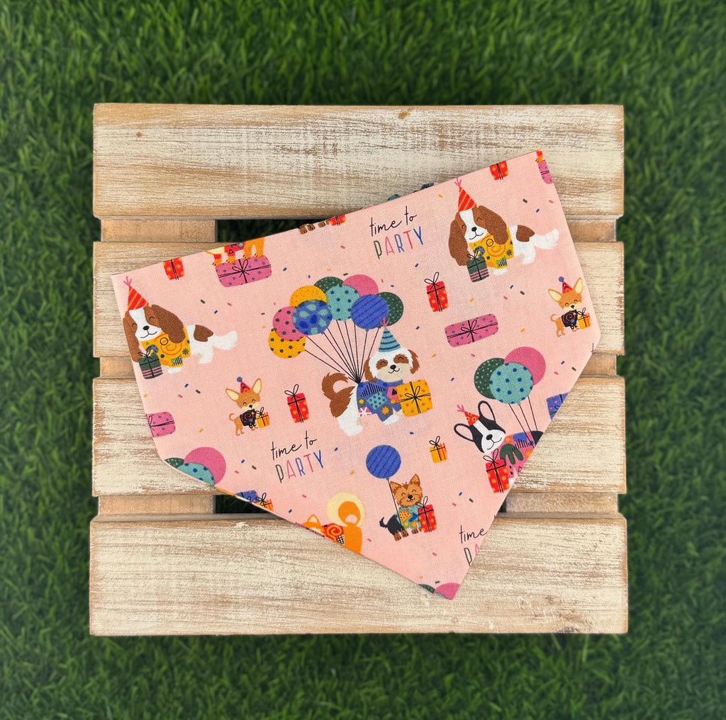 Time to Party Scrunchie Dog Bandana