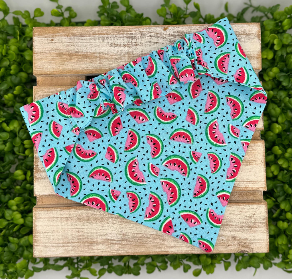 Watermelon Scrunchie Dog Bandana