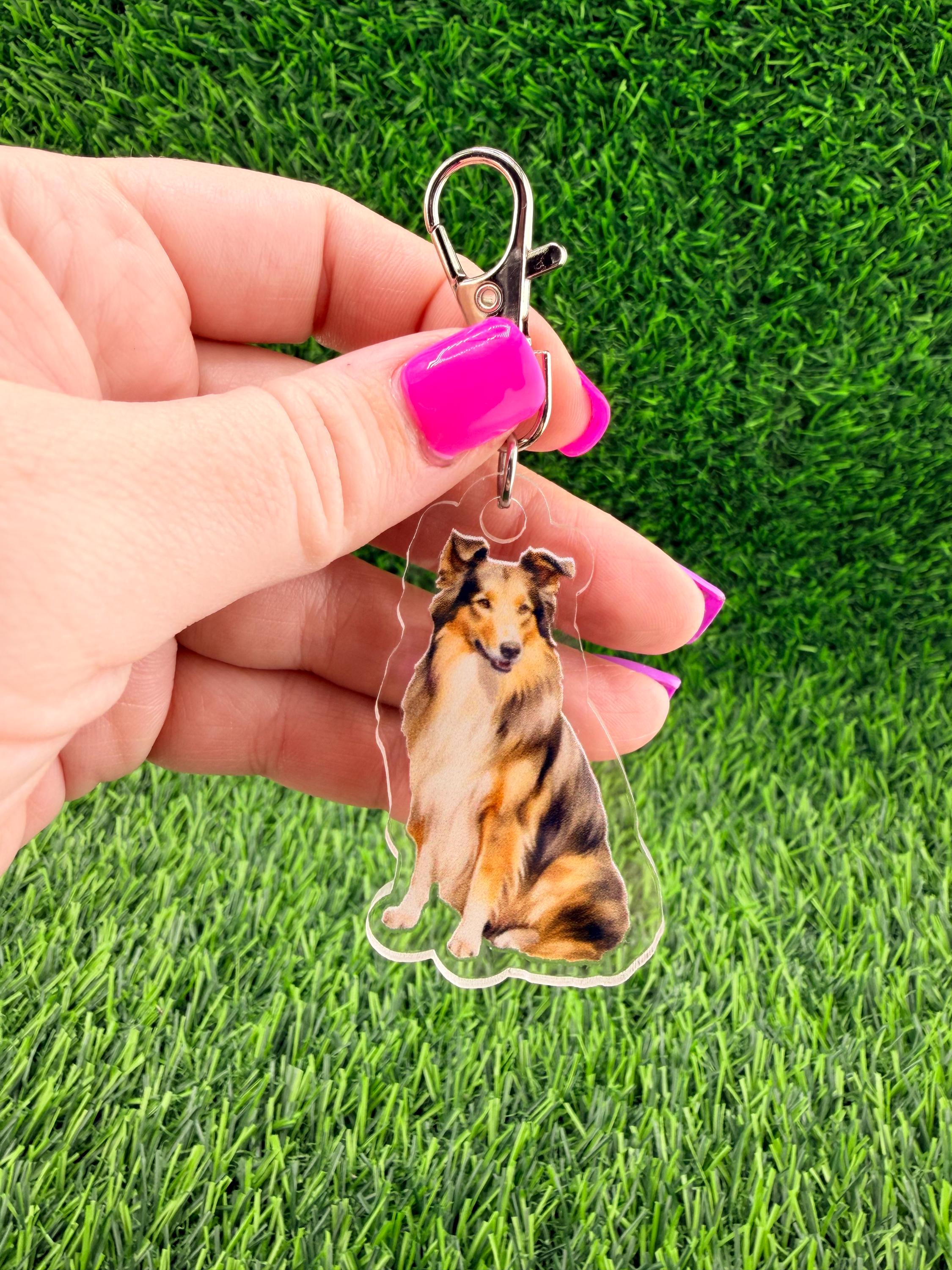 Collie Dog Keychain