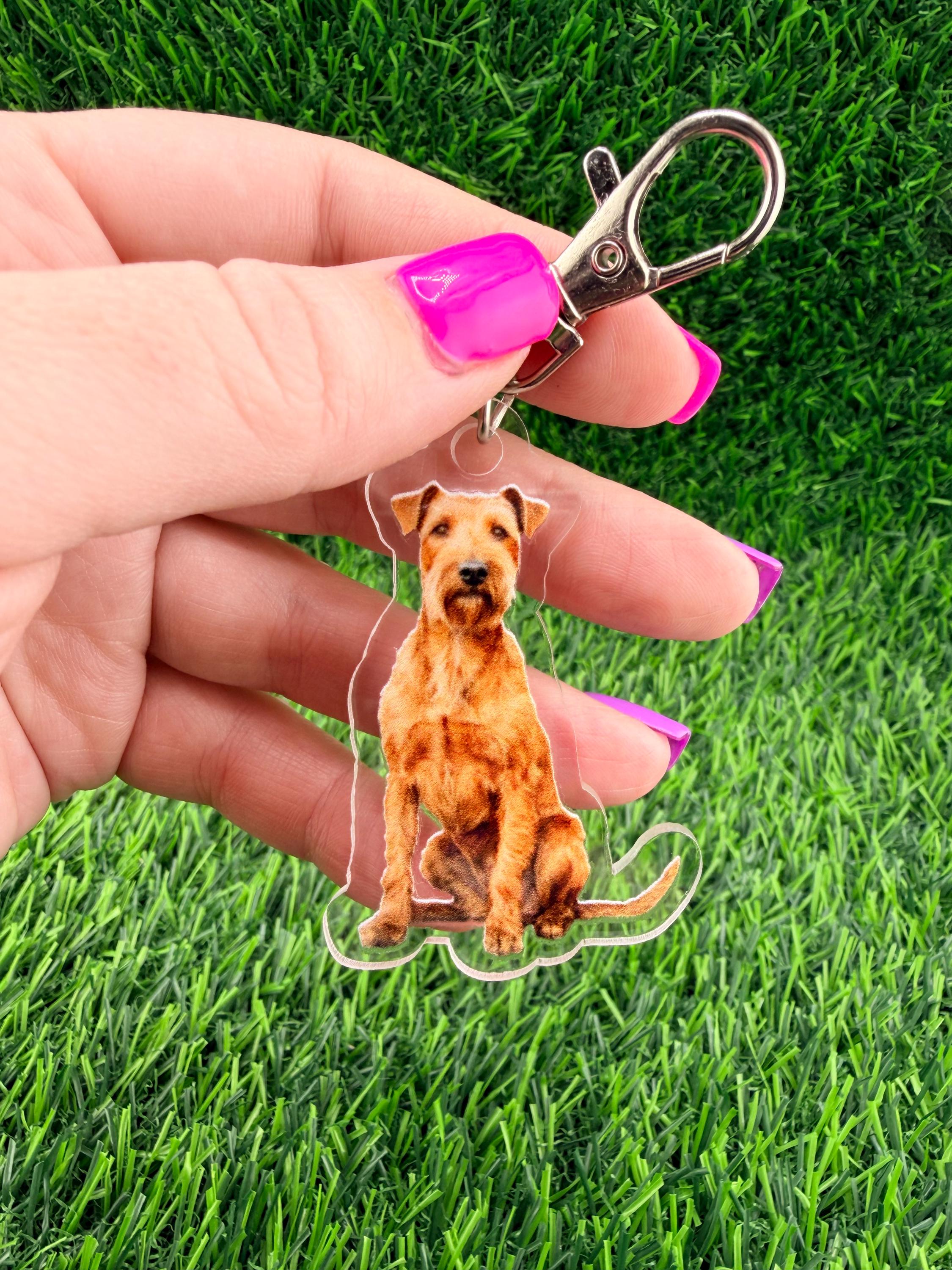Irish Terrier Dog Keychain