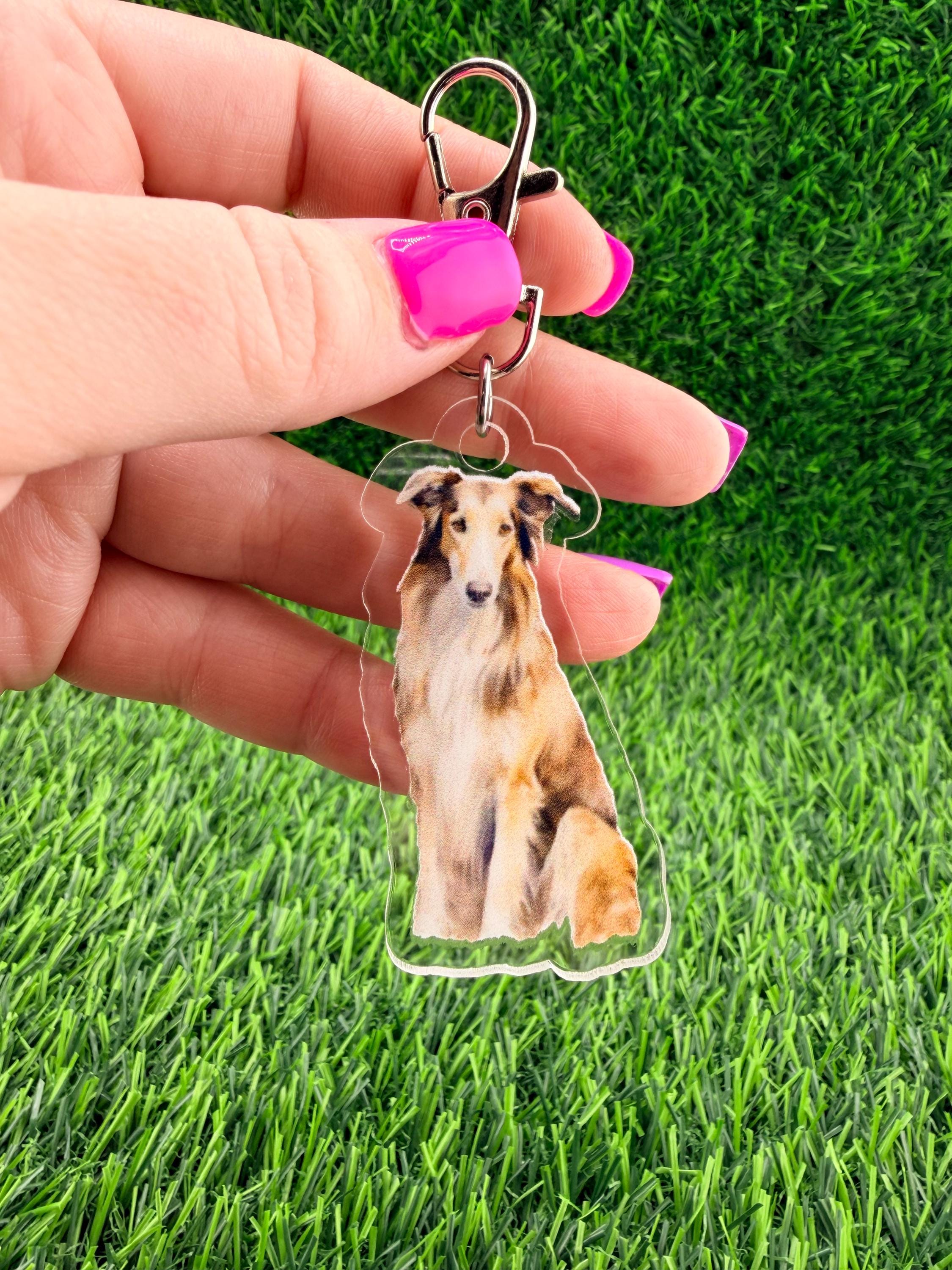 Borzoi Dog Keychain