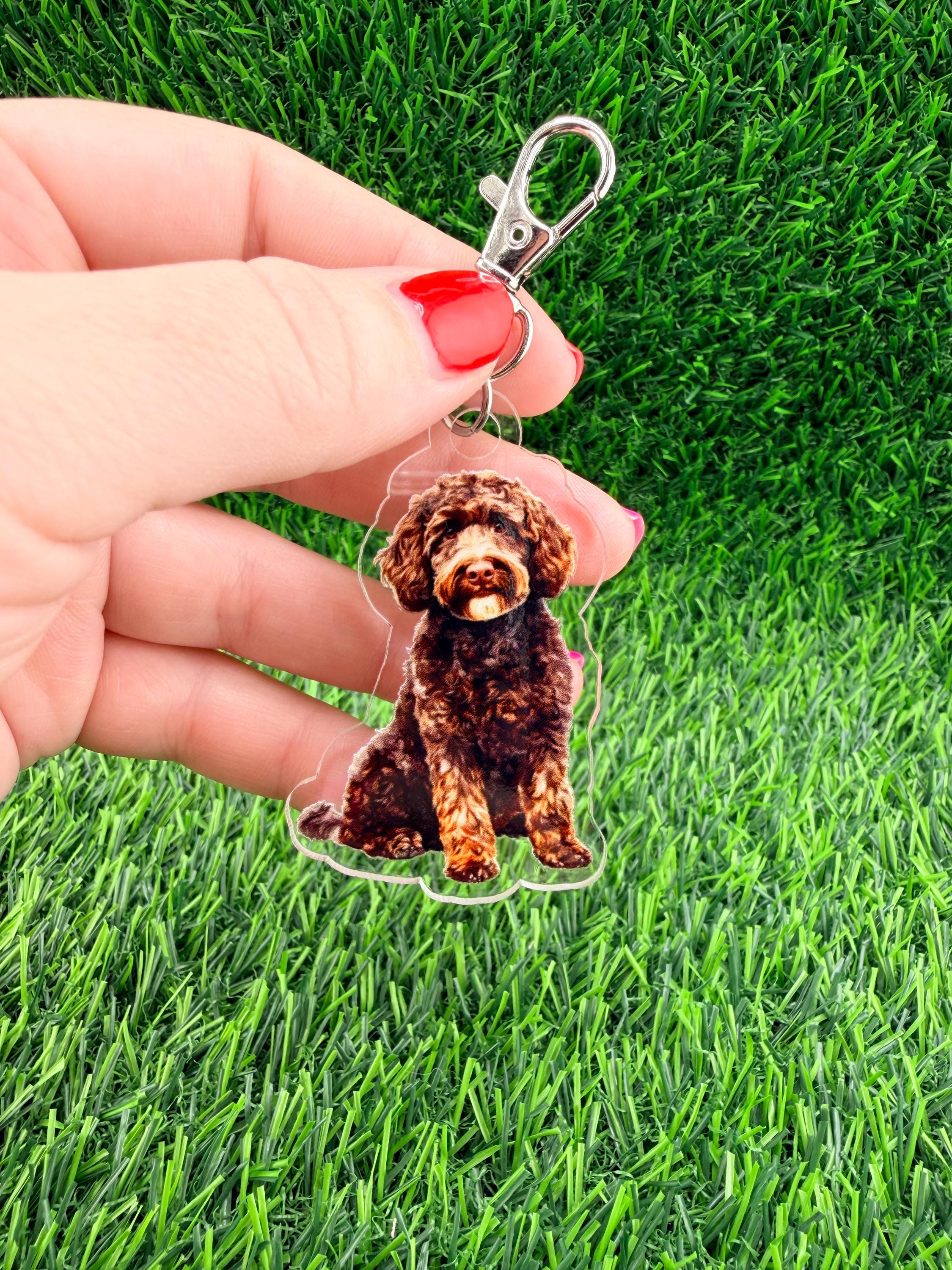 Doodle Dark Brown Chocolate Dog Keychain