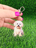Maltese Dog Keychain