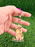 Golden Retriever Dog Keychain