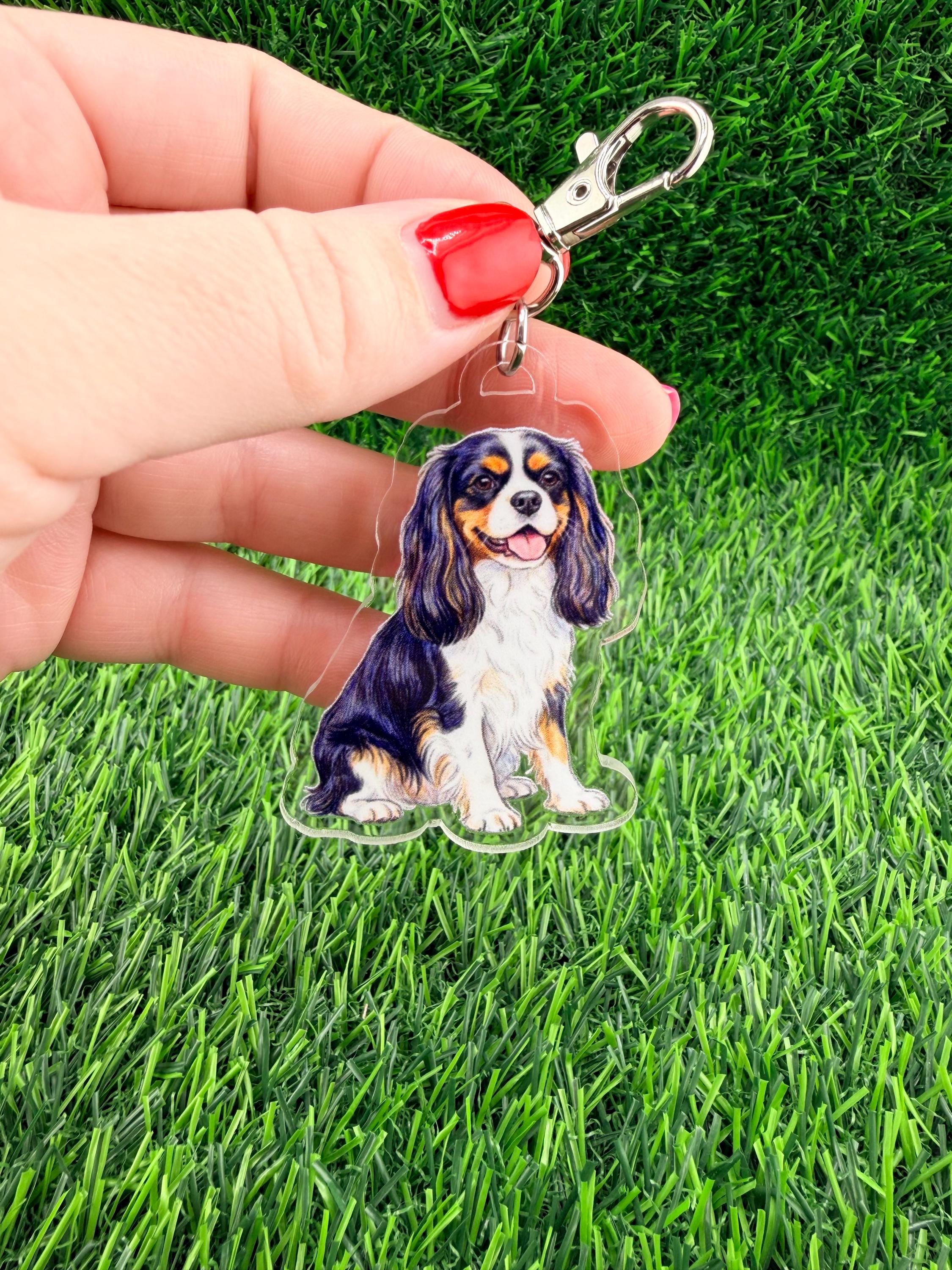 Cavalier King Charles Tri Color Spaniel Keychain
