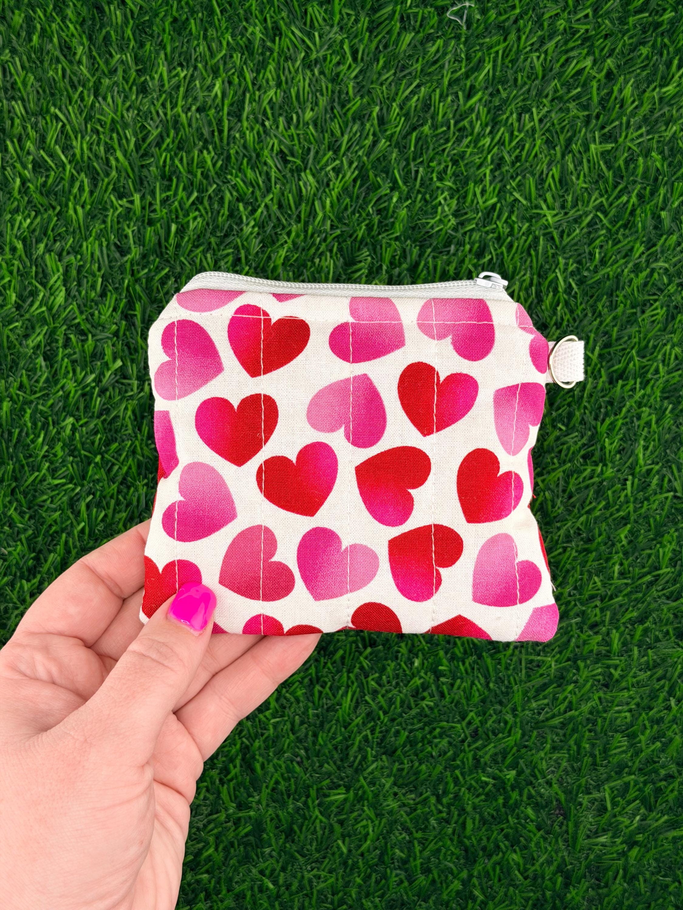 Faded Hearts Quilted Wallet