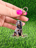 Gordon Setter Dog Keychain