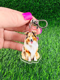 Shetland Sheepdog Dog Keychain