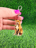 American Staffy Staffordshire Dog Keychain