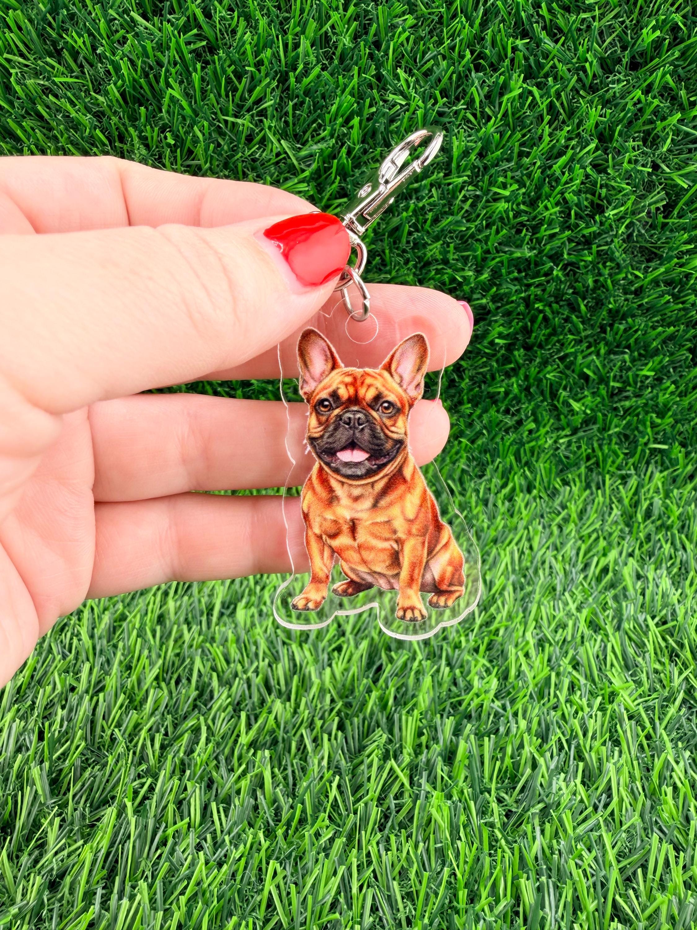 Frenchie Red Fawn French Bulldog Keychain