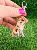 Icelandic Sheepdog Dog Keychain