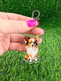 Papillon Dog Keychain
