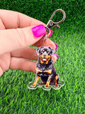 Rottweiler Dog Keychain