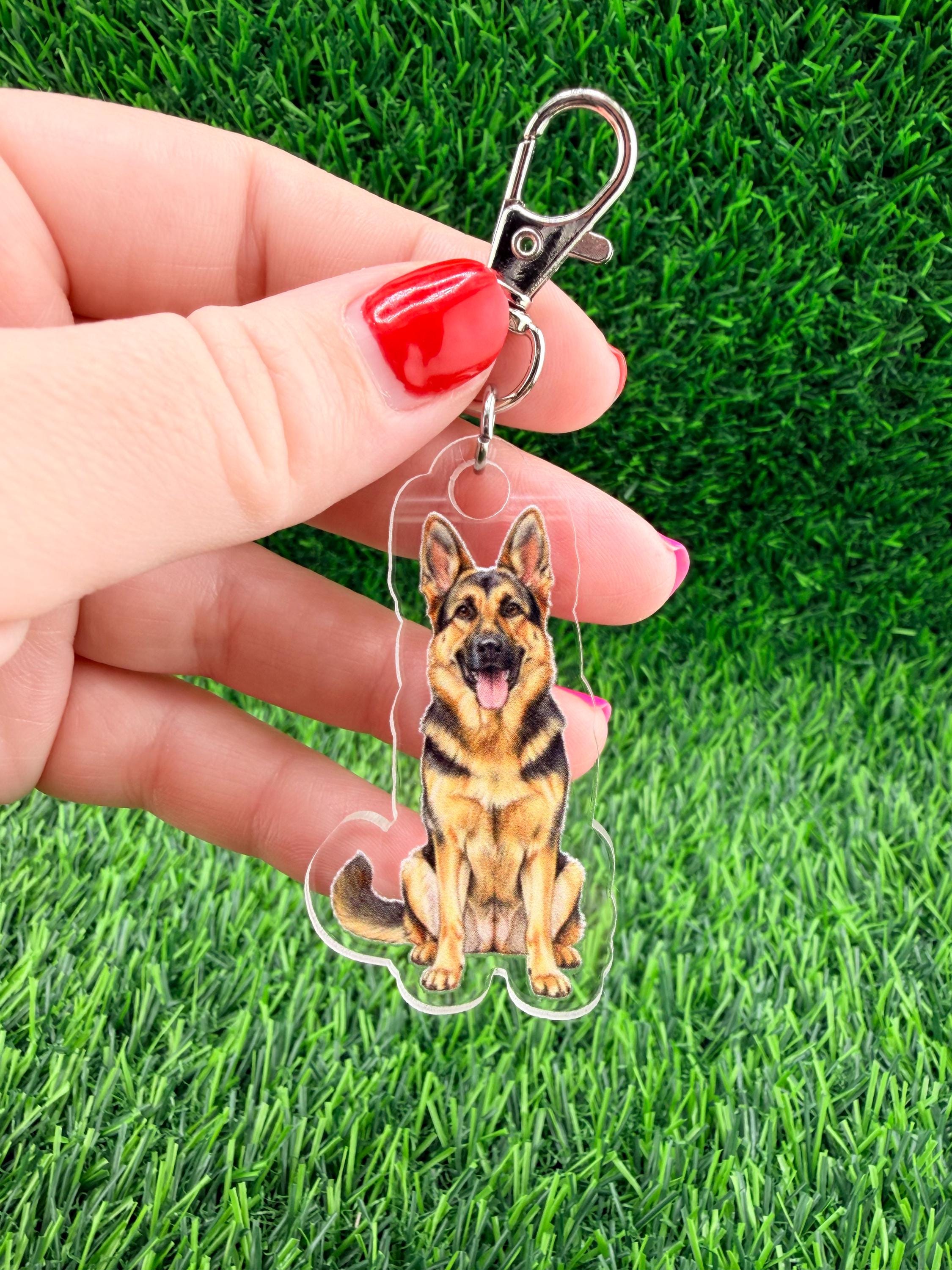 German Shepherd Sable Dog Keychain