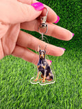 Doberman Dog Keychain