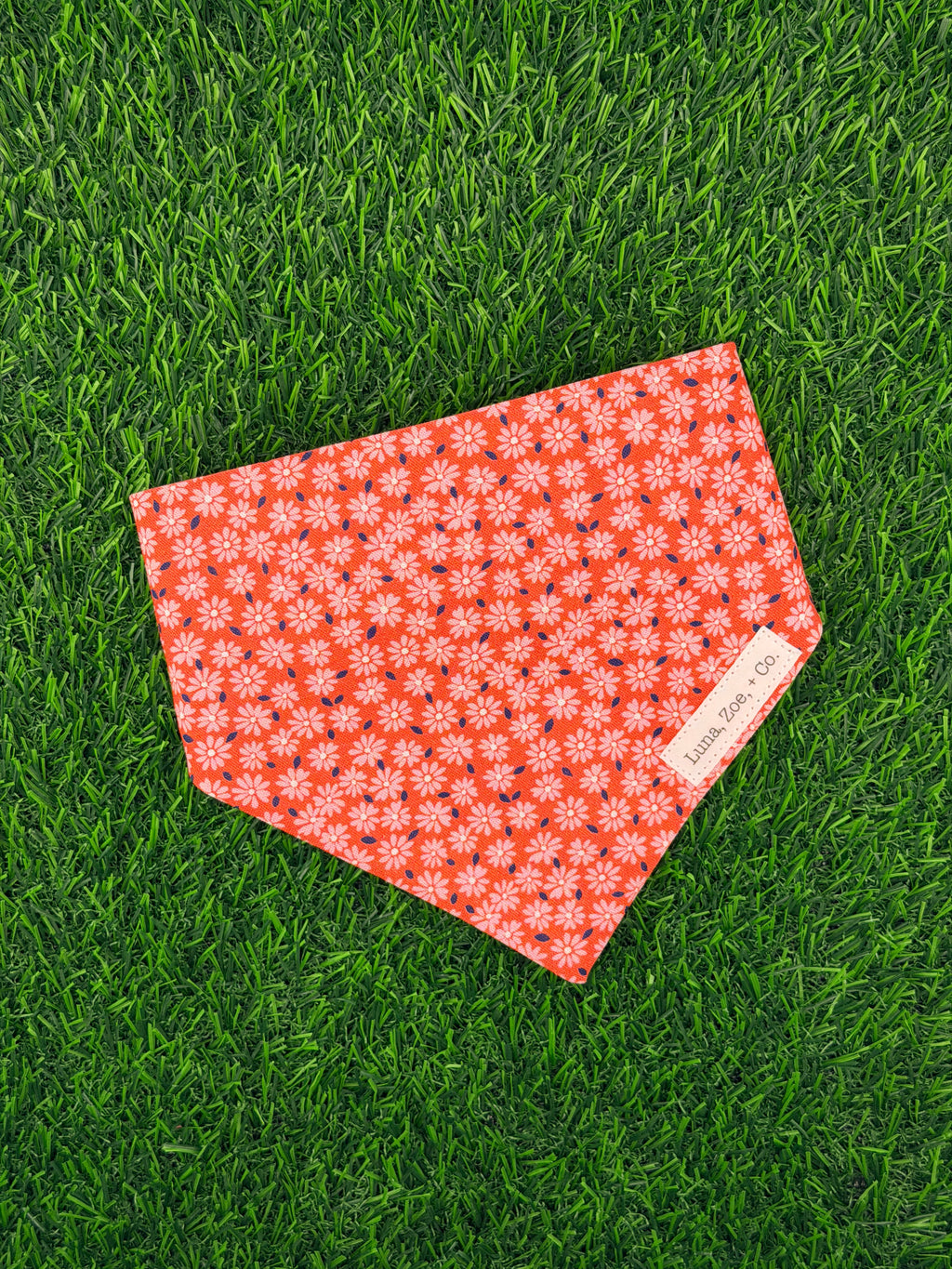Ditsy Coral Scrunchie Bandana