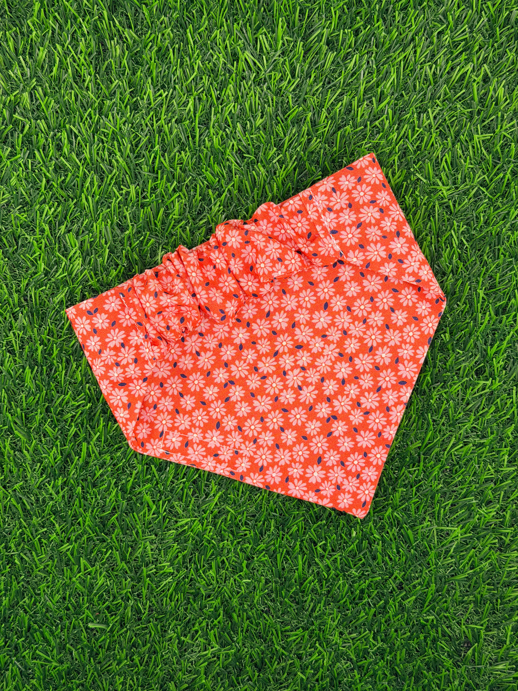 Ditsy Coral Scrunchie Bandana