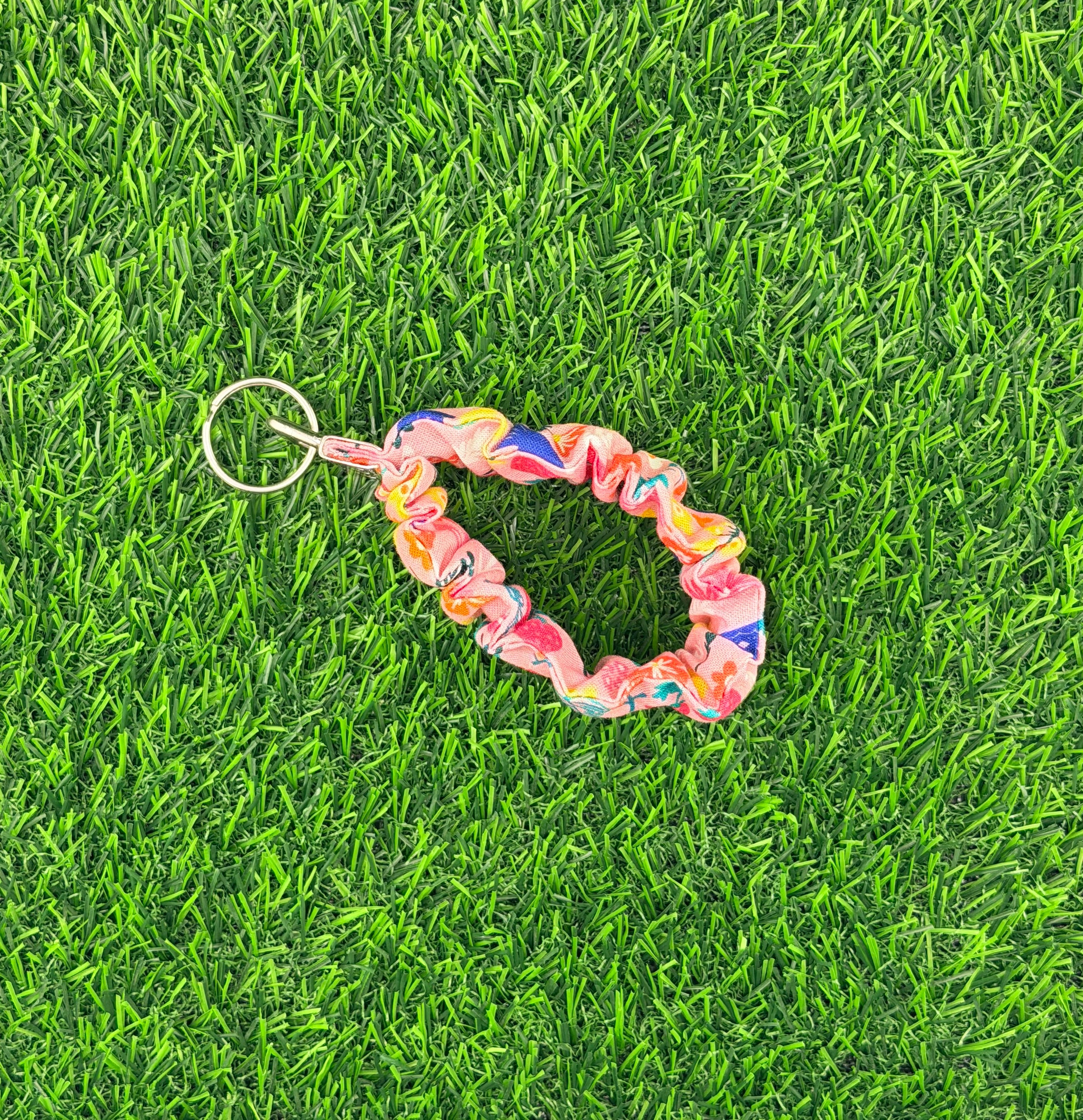 Spring Garden Scrunchie Wristlet