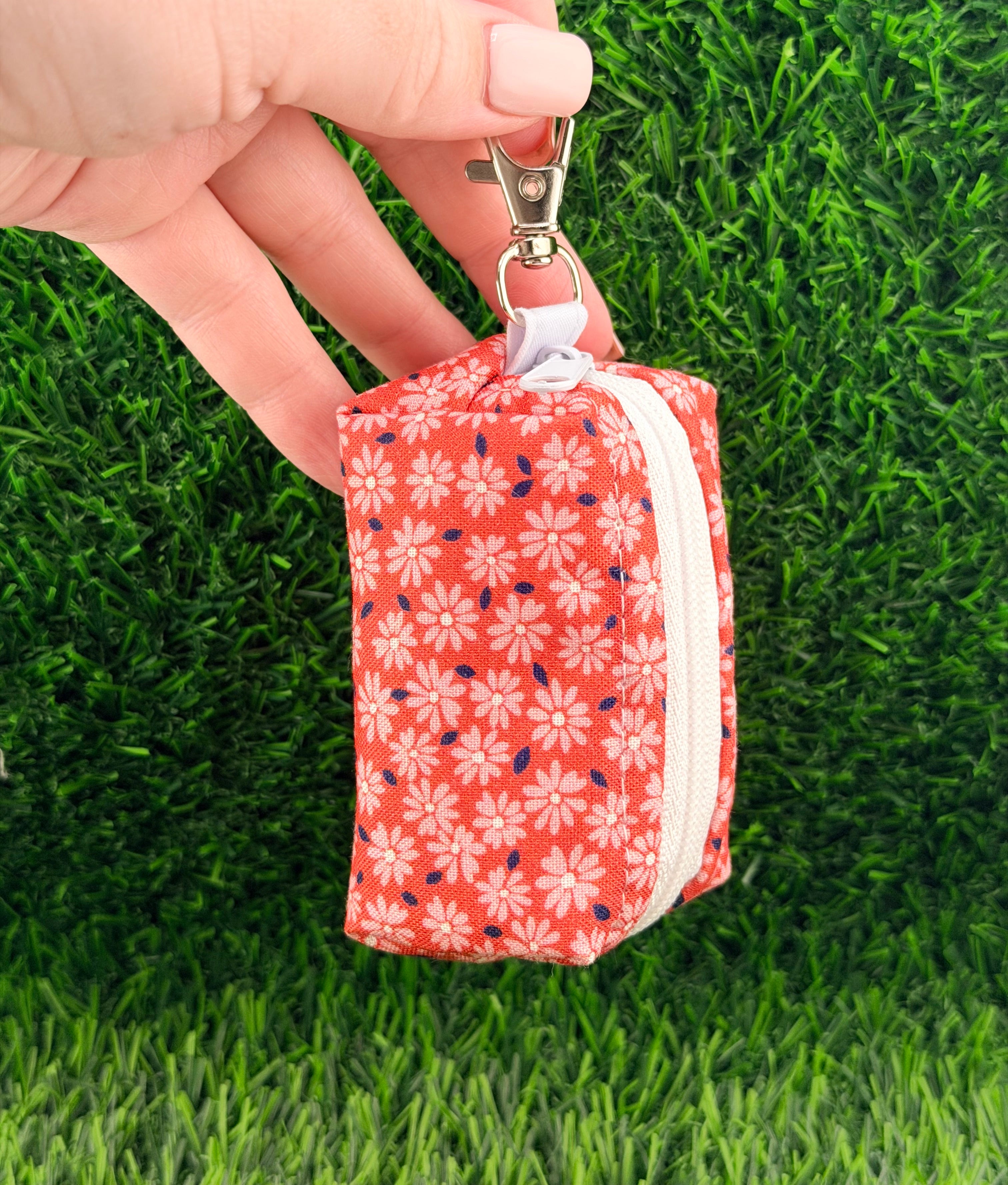 Ditsy Coral Poop Bag Holder