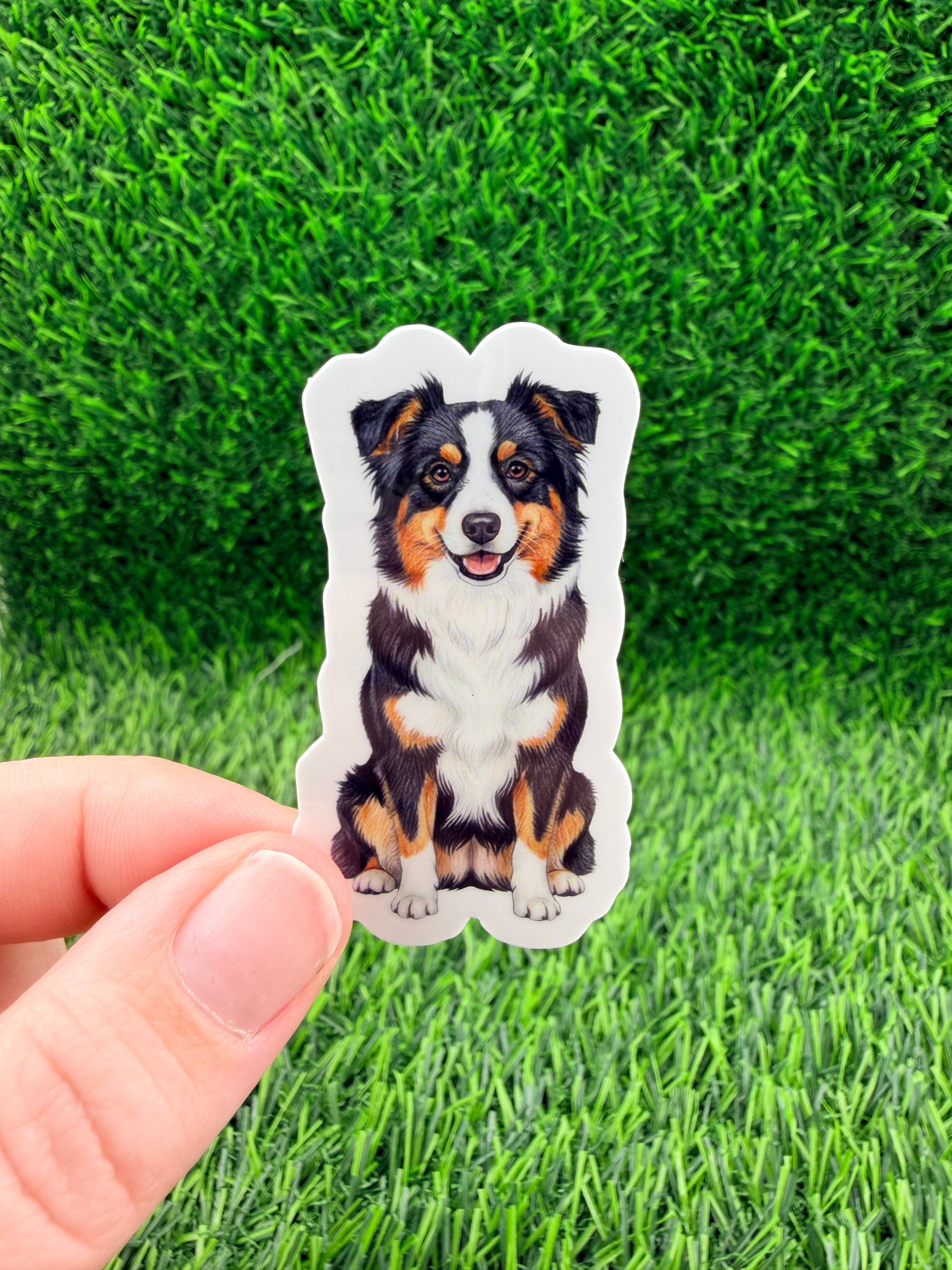Australian Shepherd Black Tri Dog Sticker
