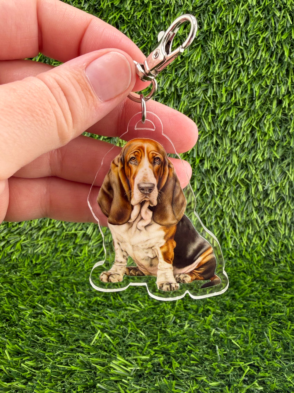 Basset Hound Keychain