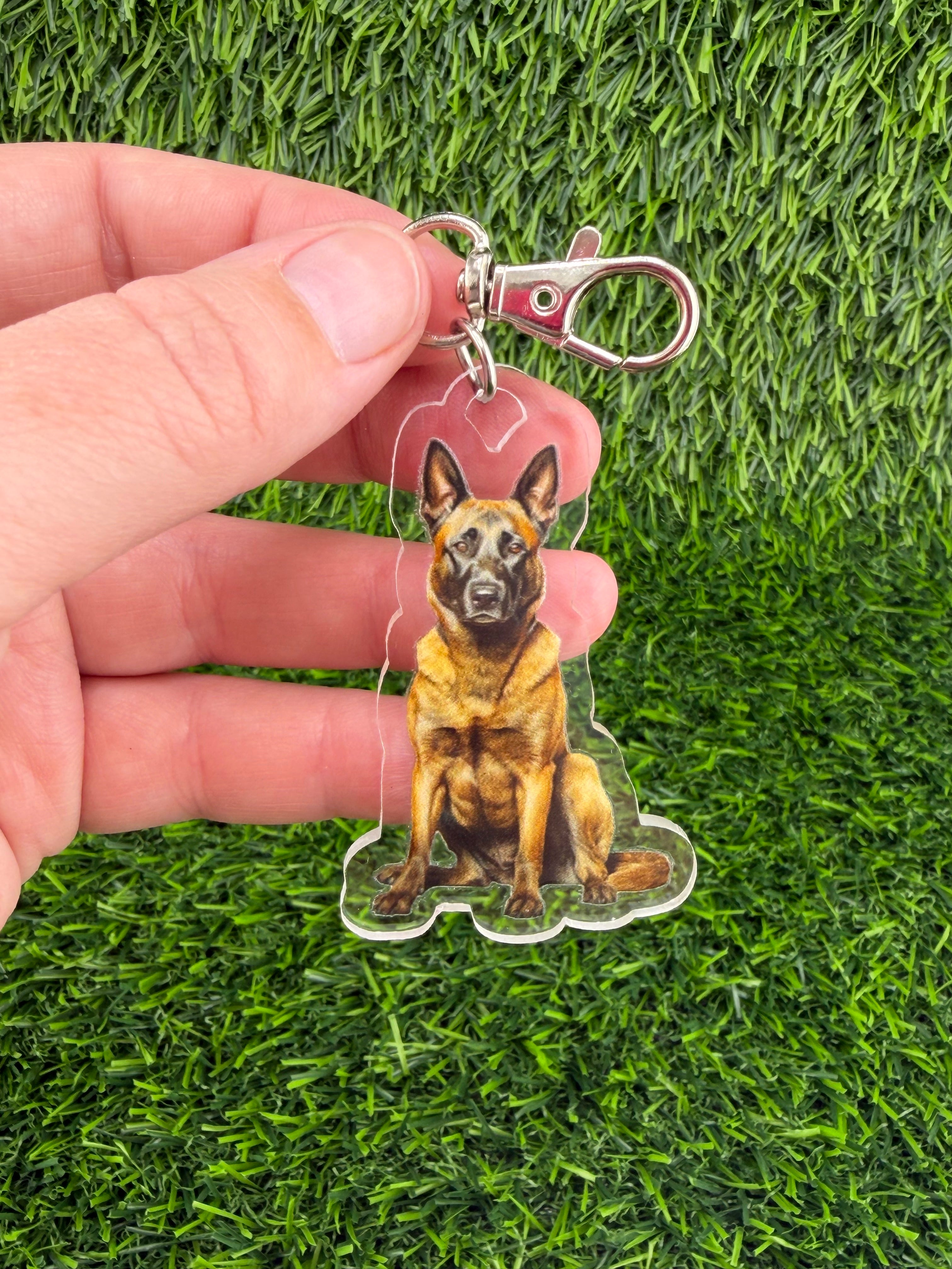 Belgian Malinois Sable Keychain