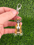 Boxer Brindle Keychain